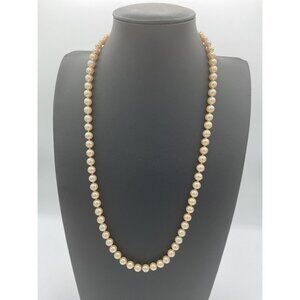 Elegant Faux Pearl Necklace With Rhinestone Clasp
